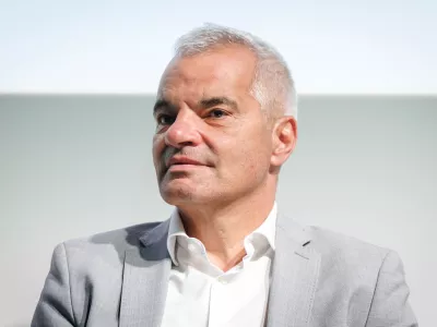 Ljubljana, Kino Siska.Dogodek z naslovom Odpadki, energija in zrak.Mariborski zupan Sasa Arsenovic.