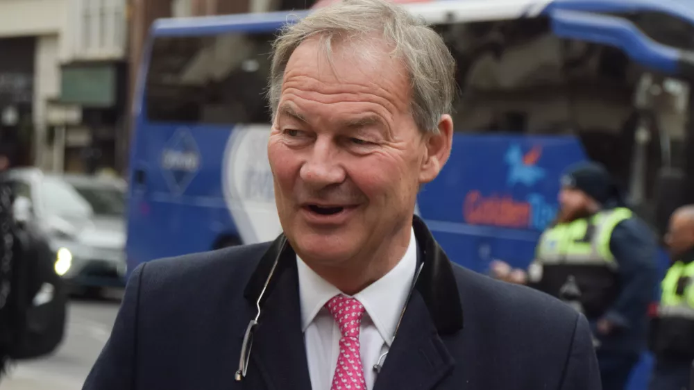 Rupert Lowe, formerly of Reform UK and current leader of Restore Britain, arrives at the Royal Courts of Justice for his hearing against the Independent Complaints and Grievance Scheme.