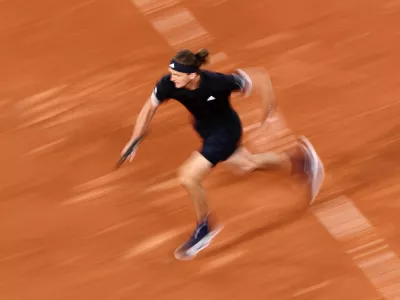 Tennis - French Open - Roland Garros, Paris, France - June 2, 2026 Germany's Alexander Zverev in action during his quarter final match against Spain's Rafael Jodar REUTERS/Stephane Mahe