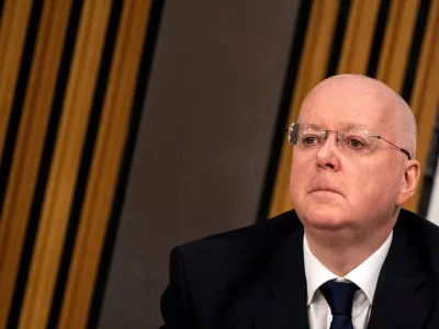 FILE PHOTO: SNP Chief Executive Peter Murrell arrives to give evidence to a Scottish Parliament committee in Edinburgh, Scotland, Britain December 8, 2020. Andy Buchanan/Pool via REUTERS/File Photo