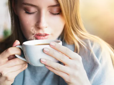 Cafe, Winter, Women, Coffee - Drink, Sunset