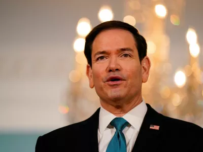 U.S. Secretary of State Marco Rubio speaks during an appearance with Kuwaiti Foreign Minister Sheikh Jarrah Jaber Al-Ahmad Al-Sabah (not pictured) at the State Department in Washington, D.C., U.S. June 4, 2026. REUTERS/Elizabeth Frantz