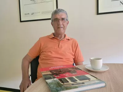 Dr. Josip Orbanić, strokovnjak za železni&scaron;ko tehnologijo in vlake, publicist, Legendarni vlak gomulka / Foto: Katja Gle&scaron;čič 