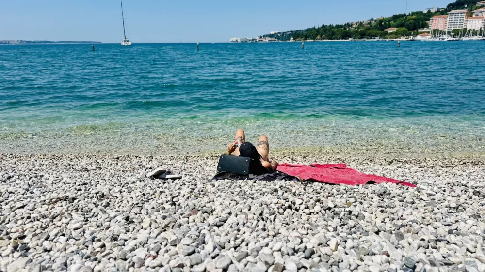 plaža Portorož, prod
