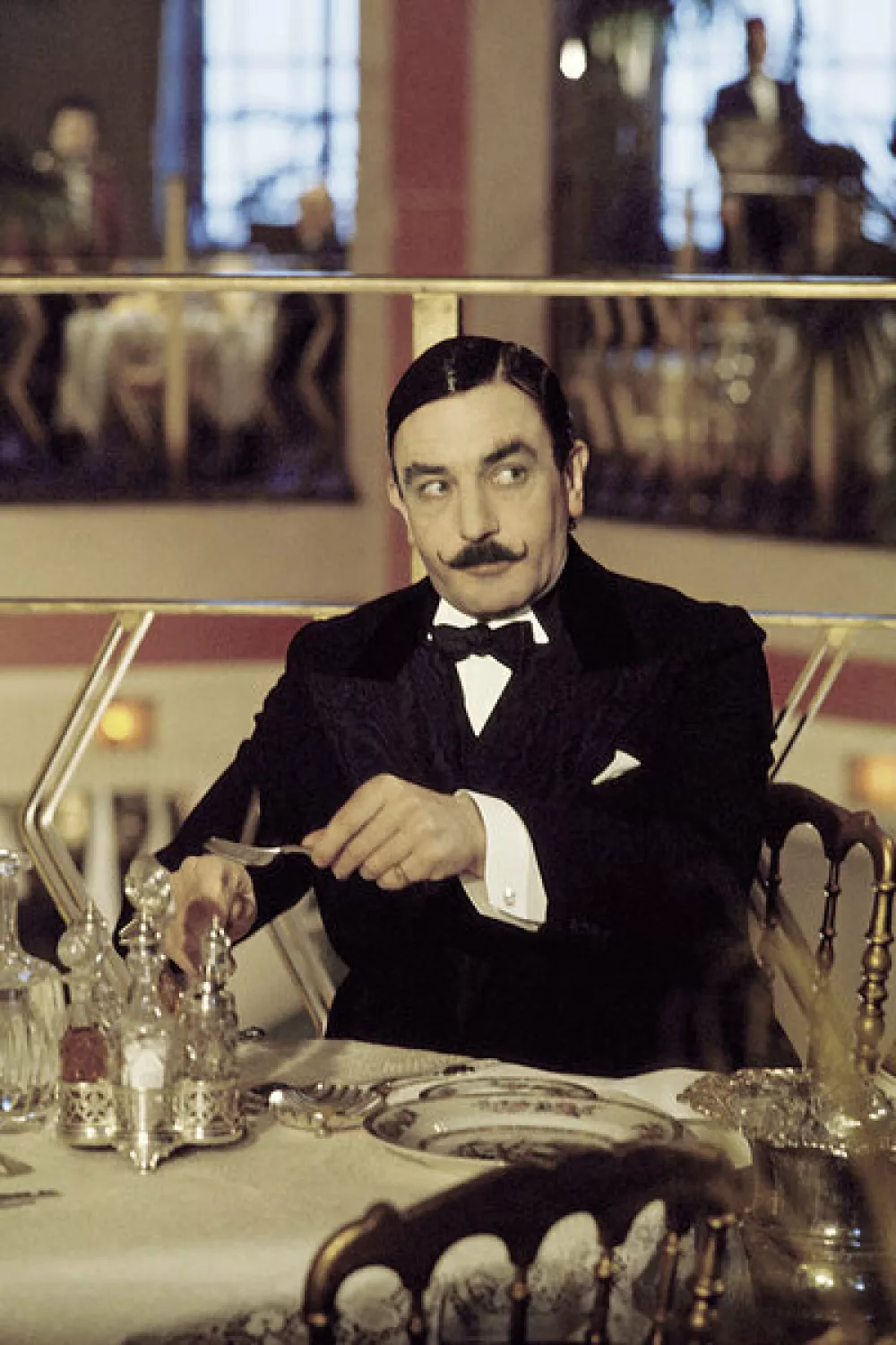 Albert Finney, "Murder on the Orient Express" (1974).,Image: 804605998, License: Rights-managed, Restrictions: For Editorial Use Only, Model Release: no, Pictured: Albert Finney 