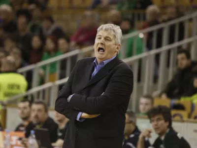 trener KK Zlatorog Ale&scaron; Pipan- ko&scaron;arka - Olimpija: Zlatorog, pokal Spar, četrtfinale, povratna tekma///FOTO: Jaka Gasar