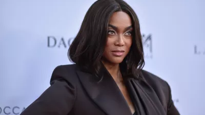 FILE - Tyra Banks arrives at an event, April 24, 2025, in Beverly Hills, Calif. (Photo by Richard Shotwell/Invision/AP, File)