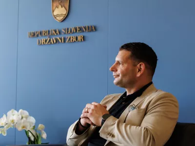 Ljubljana, DZ.Pogovor s predsednikom DZ Zoranom Stevanovicem.