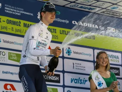 Jakob OMRZEL08.06.2025 - Kolesarska dirka po sloveniji - kolesarstvo - cilj Novo MestoFoto: Luka Cjuha