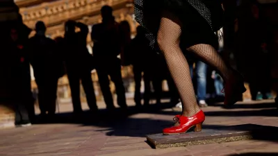 A Flamenco dancer performs during International Flamenco day, in Seville, Spain November 16, 2021. REUTERS/Marcelo del Pozo   TPX IMAGES OF THE DAY / Foto: Marcelo Del Pozo