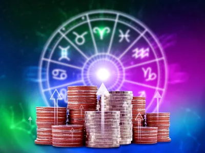 Horoscope with zodiac signs and money coins like astrology and money and astrology and wealth concept, Financial horoscope concept. / Foto: Rawintanpin Getty Images