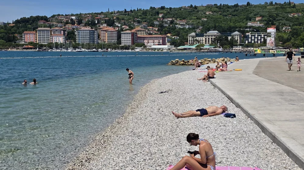 plaža Portorož, Metropol, prodec / Foto: Katja Gle&scaron;čič 
