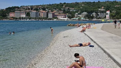 plaža Portorož, Metropol, prodec / Foto: Katja Gle&scaron;čič 