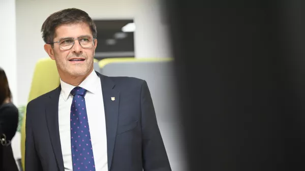 župan Mestne občine Kranj Matjaž Rakovec- 10.10.2023 - 23. Slovenska GAZELA 2023 &ndash; regijski izbor najbolj&scaron;ih najhitreje rastočih podjetij v organizaciji časnika Dnevnik &ndash; razglasitev gorenjske gazele 2023 v Kranju //FOTO: Nik Erik Neubauer