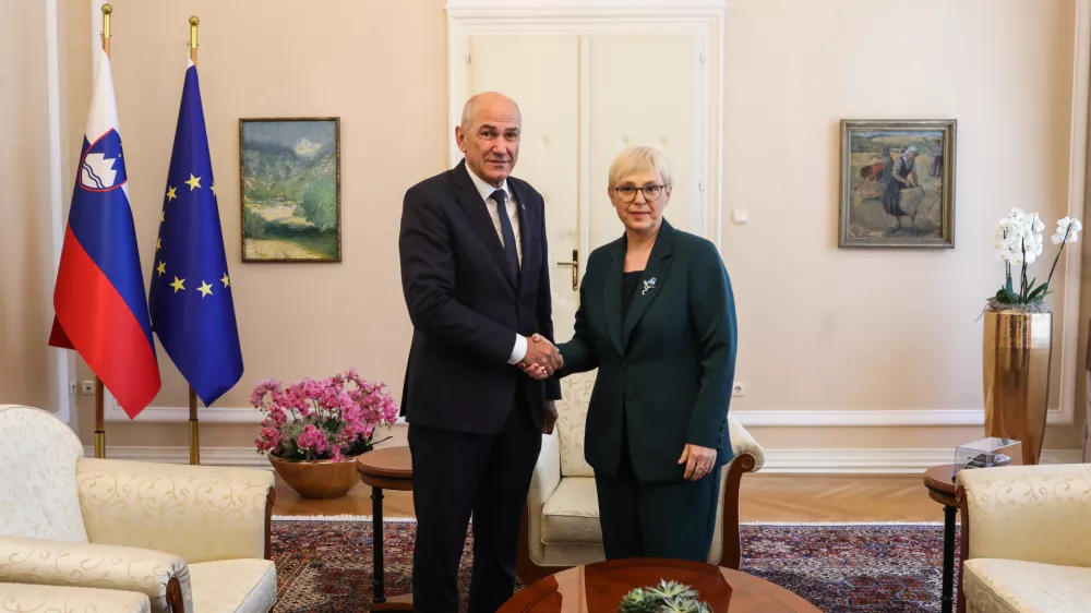 - Janez Ivan Jan&scaron;a, Predsednik Vlade RS,- Nata&scaron;a Pirc Musar, Predsednica RS,- 17.06.2026. Sprejem 16. Vlade Republike Slovenije pri Predsednici Republike Slovenije Nata&scaron;i Pirc Musar.//FOTO: Bojan Velikonja