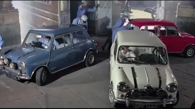 Originalni miniji v originalnem filmu Italijanska misija (Italian Job) iz leta 1969. / Foto: Youtube