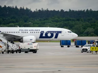 A LOT Polish Airlines Boeing 737 MAX 8 aircraft is seen at John Paul II Krakow Balice International Airport in Krakow, Poland, on June 11, 2026. LOT Polish Airlines is the flag carrier of Poland, operating scheduled passenger flights across Europe, North America, and Asia.Krakow Balice International Airport, Poland - 11 Jun 2026,Image: 1110171281, License: Rights-managed, Restrictions:, Model Release: no 