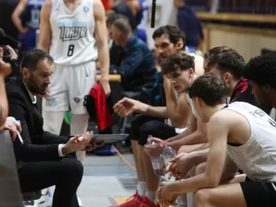 - trener Stipe Modrić,-13.12.2025. - Ko&scaron;arkarska tekma Ilirija - Budućnost v ligi ABA.//FOTO: Bojan Velikonja