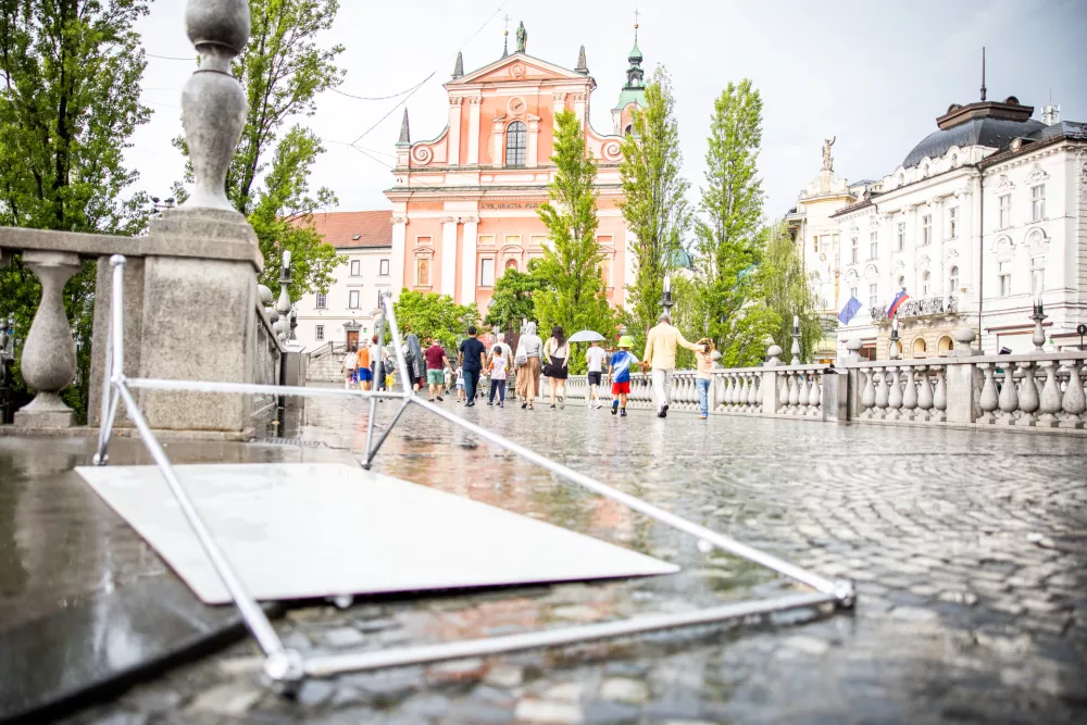 Ljubljana.Neurje v Ljubljani.