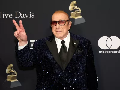 FILE PHOTO: Clive Davis attends the Pre-GRAMMY gala, hosted by the Recording Academy and Clive Davis, in Beverly Hills, California, February 3, 2024. REUTERS/Mario Anzuoni/File Photo