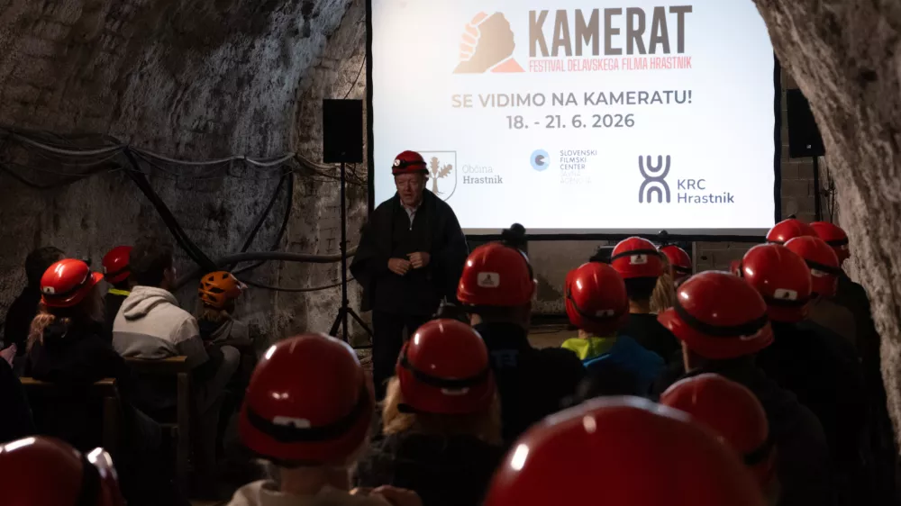 Filmski festival Kamerat, projekcija v rudniku, Hrastnik