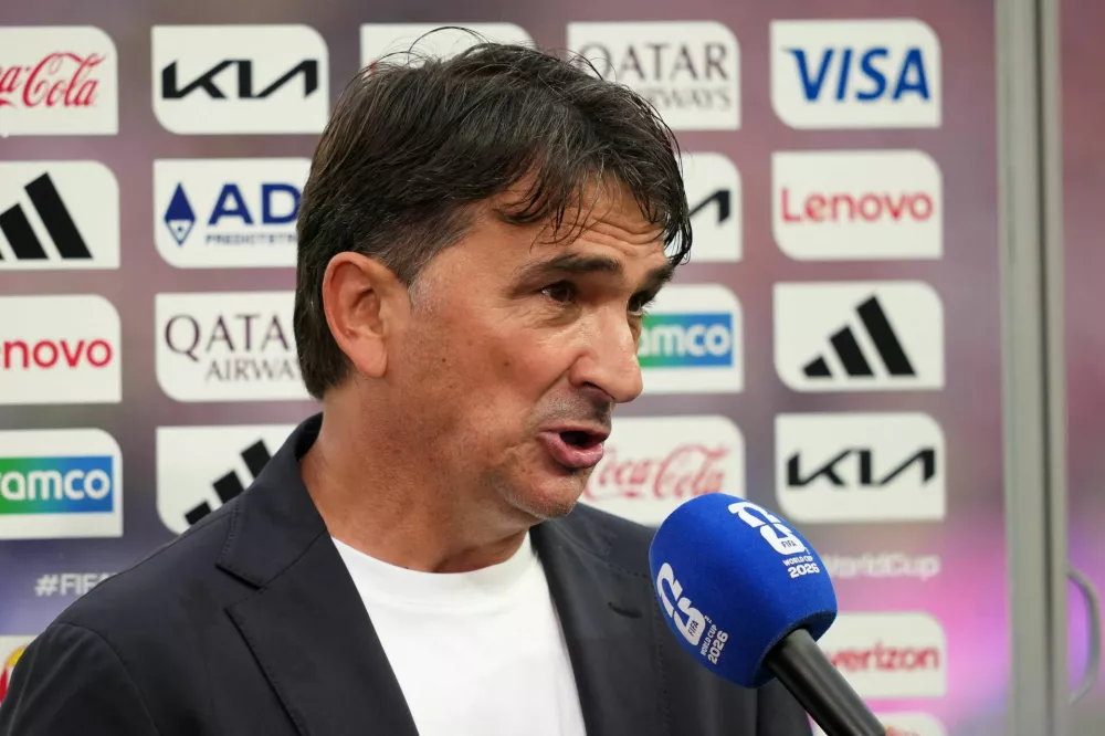 Soccer Football - FIFA World Cup 2026 - Group L - Croatia v Ghana - Philadelphia Stadium, Philadelphia, Pennsylvania, U.S. - June 27, 2026 Croatia coach Zlatko Dalic being interviewed after the match IMAGN IMAGES via Reuters/James Lang