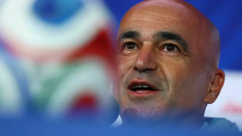 Soccer Football - FIFA World Cup 2026 - Portugal Press Conference - Houston Stadium, Houston, Texas, U.S. - June 22, 2026 Portugal coach Roberto Martinez during the press conference REUTERS/Pedro Nunes
