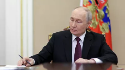 Russia's President Vladimir Putin attends a meeting with members of the government via video link in Moscow, Russia, June 23, 2026. Sputnik/Gavriil Grigorov/Pool via REUTERS ATTENTION EDITORS - THIS IMAGE WAS PROVIDED BY A THIRD PARTY.