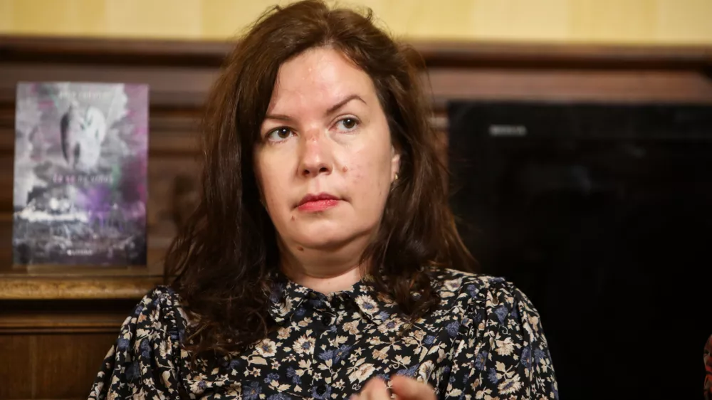 - Ajda Bračič,- 05.05.2026. Predstavitev nominirank in nominiranca za Cankarejeve nagrade. Cankarjeva nagrada,//FOTO: Bojan Velikonja