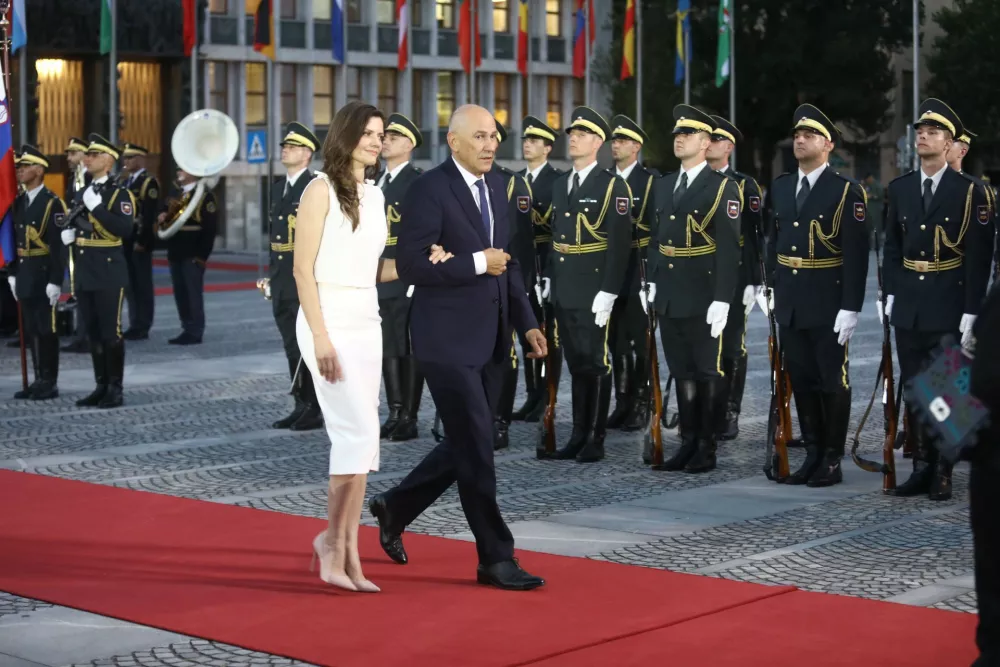 24.6.2026 - proslava dan državnosti 2026 - državna slovesnost ob 35. obletnici razglasitve samostojnosti in neodvisnosti RS, slavnostna govornika bosta predsednica republike Nata&scaron;a Pirc Musar in predsednik vlade Janez Jan&scaron;a; Trg republikeFoto: Luka Cjuha