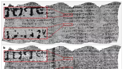 Delček prebranega besedila, ki so ga izlu&scaron;čili s pomočjo umetne inteligence. / Foto: Vesuvius Challange