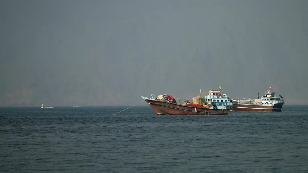 Vessels at the Strait of Hormuz, as seen from Musandam, Oman, June 26, 2026. REUTERS/Stringer