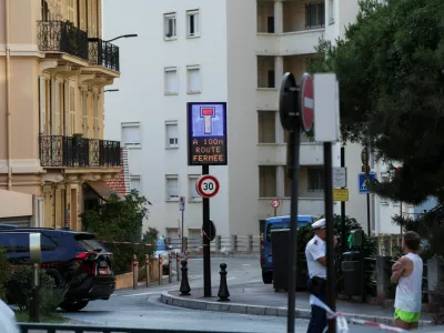 A closed street, following an explosion in Monaco, June 30, 2026. REUTERS/Alexandre Dimou