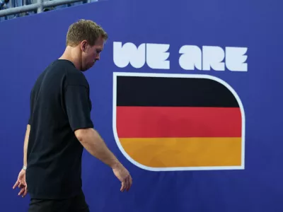 Soccer Football - FIFA World Cup 2026 - Round of 32 - Germany v Paraguay - Boston Stadium, Foxborough, Massachusetts, U.S. - June 29, 2026 Germany coach Julian Nagelsmann looks dejected after the match as Germany are eliminated from the World Cup IMAGN IMAGES via Reuters/Amanda Perobelli   TPX IMAGES OF THE DAY