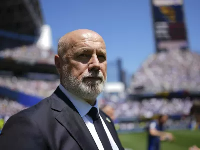 SEATTLE, June 25, 2026 -- Sergej Barbarez, head coach of Bosnia and Herzegovina, looks on before the group B match between Bosnia and Herzegovina and Qatar at the 2026 FIFA World Cup at Seattle Stadium in Seattle, the United States, June 24, 2026.,Image: 1112257679, License: Rights-managed, Restrictions:, Model Release: no 