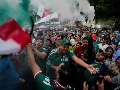 Soccer Football - FIFA World Cup 2026 - Round of 32 - Mexico v Ecuador - Mexico City, Mexico - June 30, 2026 Supporters gather before the game REUTERS/Armando Vega