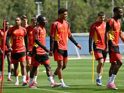 Soccer Football - FIFA World Cup 2026 - Belgium Training - Seattle Sounders FC Performance Centre and Clubhouse, Renton, Washington, U.S. - July 3, 2026 Belgium players during training IMAGN IMAGES via Reuters/Steven Bisig