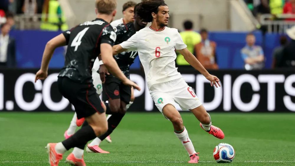 Soccer Football - FIFA World Cup 2026 - Round of 16 - Canada v Morocco - Houston Stadium, Houston, Texas, U.S. - July 4, 2026 Morocco's Ayyoub Bouaddi in action IMAGN IMAGES via Reuters/Troy Taormina
