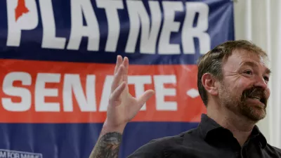 FILE PHOTO: Democratic candidate for U.S. Senate Graham Platner speaks at a campaign town hall meeting in Portland, Maine, U.S., June 7, 2026. REUTERS/Brian Snyder/File Photo