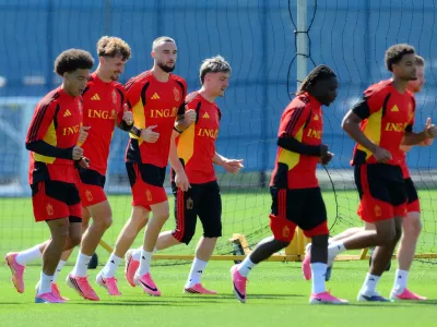 Soccer Football - FIFA World Cup 2026 - Belgium Training - Seattle Sounders FC Performance Centre and Clubhouse, Renton, Washington, U.S. - July 7, 2026 Belgium players during training IMAGN IMAGES via Reuters/Steven Bisig