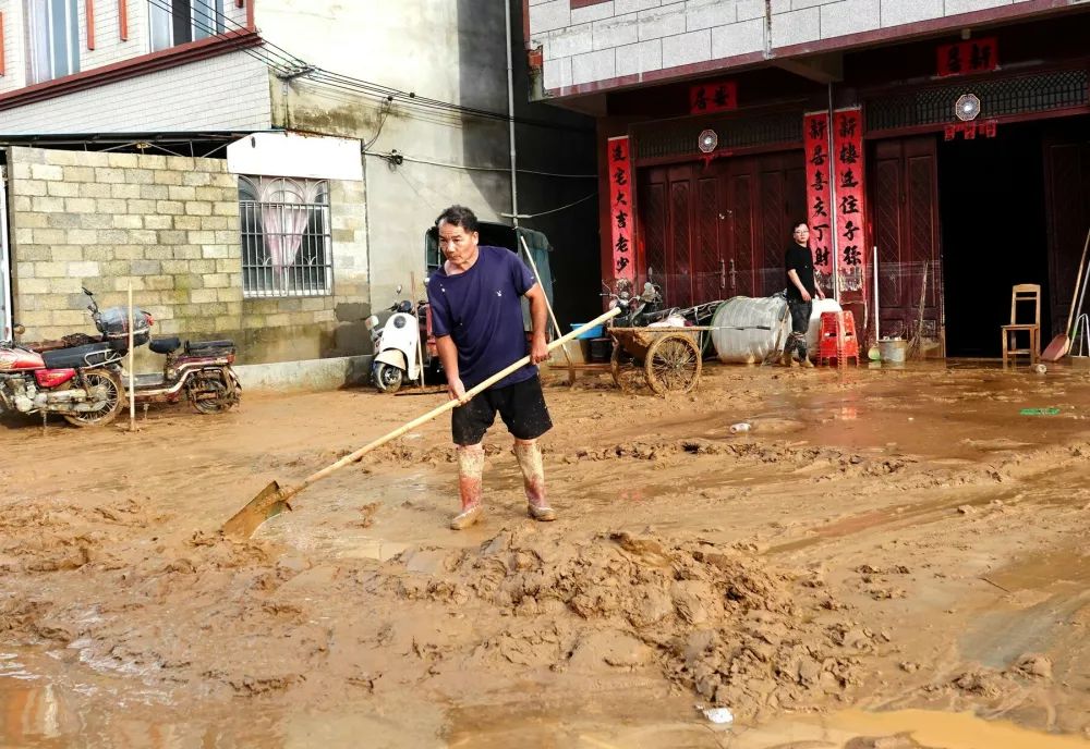 Kitajska, poplave, 8. 7. 2026. Foto: Profmedia