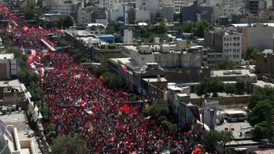 Mourners attend the burial ceremony for Iran's late Supreme Leader Ayatollah Ali Khamenei, who was killed on February 28 in Israeli and U.S. airstrikes, in Mashhad, Iran, July 9, 2026. Majid Asgaripour/WANA (West Asia News Agency) via REUTERS  ATTENTION EDITORS - THIS PICTURE WAS PROVIDED BY A THIRD PARTY. ISRAEL OUT. NO COMMERCIAL OR EDITORIAL SALES IN ISRAEL. NO ACCESS FOR ISRAELI MEDIA. NO USE BBC PERSIAN. NO USE VOA PERSIAN. NO USE MANOTO. NO USE IRAN INTERNATIONAL. NO USE RADIO FARDA. DIGITAL: NO USE BBC PERSIAN. NO USE VOA PERSIAN. NO USE MANOTO. NO USE IRAN INTERNATIONAL. NO USE RADIO FARDA
