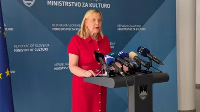 Ljubljana, ministrstvo za kulturo.Izjava za medije ministrice za kulturo Ignacije Fridl Jarc glede zacasne prilagoditve postopkov financiranja zaradi priprave rebalansa proracuna.Foto: STA