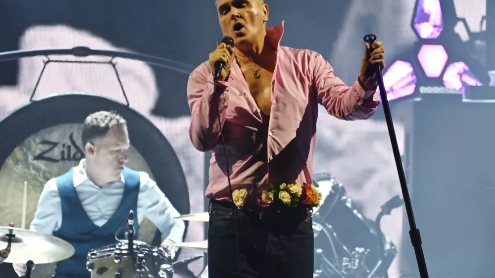 LONDON, ENGLAND - FEBRUARY 28: Morrissey performs at the O2 Arena on February 28, 2026 in London, England. (Photo by Jim Dyson/Getty Images)