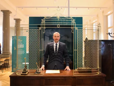 Blaž Brodnjak, predsednik uprave NLB in predsednik sveta NLB Zavoda za upravljanje kulturne dedi&scaron;čine - 17.06.2021 &ndash; Bankarium, Muzej bančni&scaron;tva Slovenije &ndash; otvoritev muzeja v nekdanji bančni dvorani Mestne hranilnice ljubljanske, Čopova ulica 3 v Ljubljani //FOTO: Bojan Velikonja