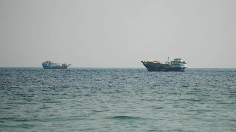 Vessels at the Strait of Hormuz, as seen from Musandam,Oman, July 12, 2026. REUTERS/Stringer
