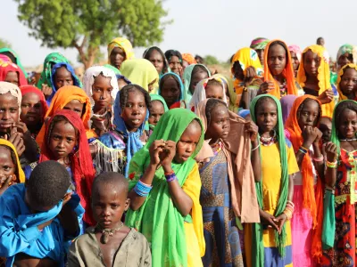 N'DJAMENA, CHAD - MAY 28: Volunteers of the Turkish Diyanet Foundation (TDV) distribute sacrificial meat to families in need in N'Djamena, Chad, on May 28, 2026. As armed conflicts, political instability, forced displacement and deepening economic challenges continue to worsen living conditions across Africa's Sahel region, TDV carries out humanitarian aid activities and long-term development projects to support vulnerable communities in the Sahel and Central African countries. Gokhan Kavak / AnadoluNo Use USA No use UK No use Canada No use France No use Japan No use Italy No use Australia No use Spain No use Belgium No use Korea No use South Africa No use Hong Kong No use New Zealand No use Turkey