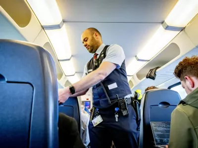 Gouda - An NS chief conductor with a bodycam. NS aims to improve the safety of its colleagues with this measure. Bodycams have a de-escalating effect. And if an incident does occur, camera footage can be used as evidence. All chief conductors will receive a bodycam.Chief Conductors Get Bodycams - 16 Jun 2026,Image: 1110505817, License: Rights-managed, Restrictions:, Model Release: no 