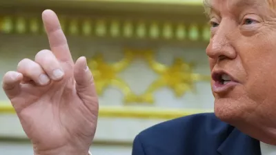 President Donald Trump speaks as he meets with Iraq's Prime Minister Ali al-Zaidi in the Oval Office of the White House, Tuesday, July 14, 2026, in Washington. (AP Photo/Julia Demaree Nikhinson)