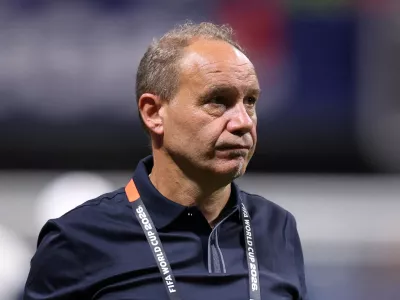 FILE PHOTO: Soccer Football - FIFA World Cup 2026 - Group C - Morocco v Haiti - Atlanta Stadium, Atlanta, Georgia, U.S. - June 24, 2026 Haiti coach Sebastien Migne looks dejected after the match IMAGN IMAGES via Reuters/Brett Davis/File Photo